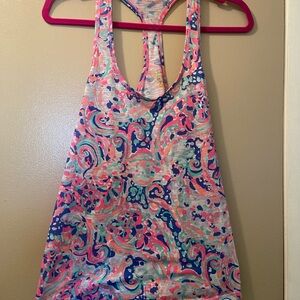 Lilly Pulitzer Luxletic Colorful Patterned Tank Top! Medium! EUC!